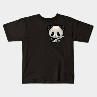 Animals with knives - Panda Kids T-Shirt